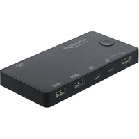 DeLOCK 11477 switch per keyboard-video-mouse (kvm) Nero, Switch KVM 3840 x 2160 Pixel, Nero