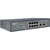Image of 8 Port Fast Ethernet PoE Switch, 19 Inch, Unmanaged, 2 Uplinks