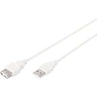 Digitus Cavo di prolunga USB 2.0, USB-A maschio > USB-A femmina beige