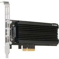 Icy Dock MB987M2P-1B scheda di interfaccia e adattatore Interno M.2 Nero, PCIe, M.2, Nero, Argento, Passivo, 32 Gbit/s, 0 - 60 °C