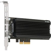 Icy Dock MB987M2P-1B scheda di interfaccia e adattatore Interno M.2, Controllore Nero, PCIe, M.2, Nero, Argento, Passivo, 32 Gbit/s, 0 - 60 °C