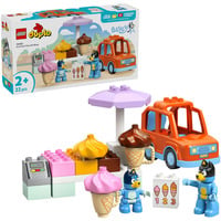 LEGO DUPLO Bluey 10458 Visita alla Gelateria di Bluey, Gioco Educativo per Bambini 2+ con Macchina Giocattolo, Stand, 2 Figure, Giochi di costruzione Gioco Educativo per Bambini 2+ con Macchina Giocattolo, Stand, 2 Figure, Set da costruzione, 2 anno/i, Plastica, 22 pz, 519 g