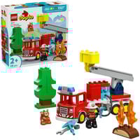 LEGO DUPLO Town Camion dei pompieri con tubo e pompiere, Giochi di costruzione 