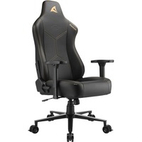 Sharkoon SGS30 Sedia per gaming universale Sedia imbottita tappezzata Beige, Nero Nero/Beige, Sedia per gaming universale, 130 kg, Sedia imbottita tappezzata, Schienale imbottito tappezzato, 185 cm, Nero