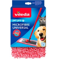 Vileda Copertura di ricambio per mocio Pet Pro MICROFIBRE UNIVERSAL, Copertina di tergicristallo rosso