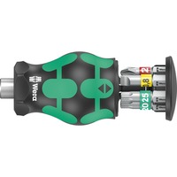 Wera Kraftform Kompakt Stubby Magazin 1 Bit-Satz, Set di bit Nero/Verde