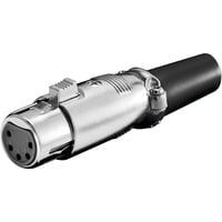 goobay 11961 cavo di collegamento XLR (5-pin) Nero, Metallico, Frizione Nero, XLR (5-pin), Nero, Metallico, Femmina, Dritto, Cloruro di polivinile (PVC), Zinco, Oro