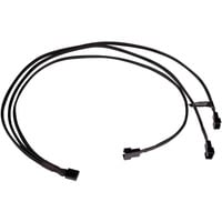 Alphacool Splitter cavo a Y 4 pin a 3x 4 pin PWM, 60 cm Nero