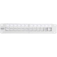 Digitus Pannello patch modulare, 12 porte, non equipaggiato, Patch Panel grigio