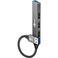 goobay 74456, Hub USB grigio chiaro