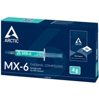 ARCTIC MX-6 compontente del dissipatore di calore Pasta termica 4 g, Pastiglie e composti termiche Pasta termica, Grigio, 4 g, 1 pz, 66 mm, 120 mm
