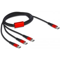 86713 cavo USB 1 m USB 2.0 USB C Nero, Rosso