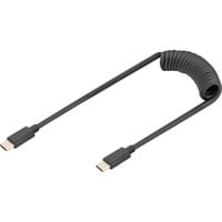 Digitus Cavo a spirale USB 2.0 USB-C > USB-C Nero