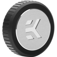 EKWB EK-Quantum Torque Plug w/Badge - Nickel Nero/Argento