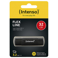Intenso Flex Line 32 GB, Chiavetta USB Nero