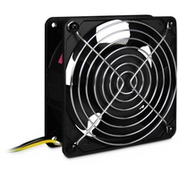 Inter-Tech 88887269 porta accessori Ventola di raffreddamento, Aria di raffreddamento Nero, Ventola di raffreddamento, Nero, 1 ventola(e), 12 cm, 230 V, 610 g