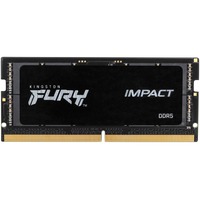 Kingston FURY FURY 16 GB 4800 MT/s DDR5 CL38 SODIMM Impact, Memoria Nero, 16 GB, 1 x 16 GB, DDR5, 262-pin SO-DIMM