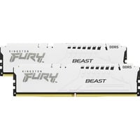 Kingston FURY FURY Beast 64 GB 6000 MT/s DDR5 CL36 DIMM (Kit da 2) White EXPO, Memoria bianco, 64 GB, 2 x 32 GB, DDR5, 288-pin DIMM