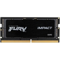 Kingston FURY FURY Impact memoria 16 GB 1 x 16 GB DDR5 4800 MHz Nero, 16 GB, 1 x 16 GB, DDR5, 4800 MHz, 262-pin SO-DIMM