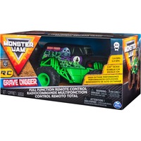 Spin Master Monster Jam, Grave Digger radiocomandato realistico, in scala 1:24, 2,4 GHz, dai 4 anni in su Nero/Verde, Monster Jam , Grave Digger radiocomandato realistico, in scala 1:24, 2,4 GHz, dai 4 anni in su, Monster truck, 4 anno/i