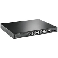 TP-Link TL-SG3428XMP switch di rete Gestito L2/L3 Gigabit Ethernet (10/100/1000) Supporto Power over Ethernet (PoE) 1U Nero, Interruttore Gestito, L2/L3, Gigabit Ethernet (10/100/1000), Supporto Power over Ethernet (PoE), Montaggio rack, 1U