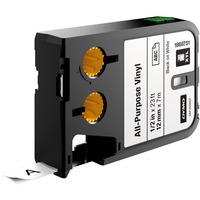 Dymo Vinile multiuso, Nastro di scrittura Nero su bianco, Nero, Trasferimento termico, Vinile, Belgio, -40 - 60 °C