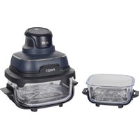 Ninja CRISPi 4-in-1 friggitrice ad aria calda portatile in vetro "Cyber Space" grigio blu scuro/trasparente