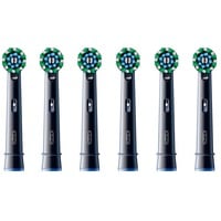 Procter & Gamble Oral-B Pro Cross Action testine di ricambio confezione da 6, Testina Nero