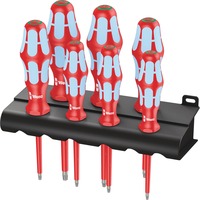Wera 3167 i/7 Set di cacciaviti esagonali, acciaio inossidabile + supporto, Cacciavite rosso/Blu