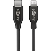 goobay 39445 cavo Lightning 1 m Nero Nero, 1 m, Lightning, USB C, Maschio, Maschio, Nero