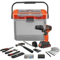 BLACK+DECKER Trapano avvitatore a percussione a batteria BCKSB02, 18 volt, Cordless arancione /Nero