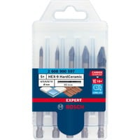 Bosch Expert 2 608 900 597 punta per trapano Set di punte per trapano 5 pz, Drill bit set Trapano, Set di punte per trapano, Vetro, Tegola per tetto, Piastrella morbida, Pietra, Piastrella, Carburo, Attacco esagonale, 5 pz