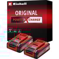 EINHELL Batteria Power-X-Change TWIN-PACK 18Volt 4,0Ah rosso/Nero