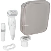 Braun Silk-épil 9 9-341 epilatore 40 pinzette Bianco bianco/Argento, Bianco, 40 pinzette, MicroGrip, Batteria, 100 - 240 V, 50 - 60 Hz