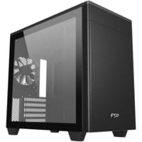 FSP CST360B/W Tower Nero, Chassis Tower Nero, Tower, PC, Nero, ATX, micro ATX, Mini-ITX, Vetro temperato, 16,5 cm