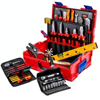 KNIPEX L-BOXX Elektro, 63 pezzi, Set di strumenti rosso