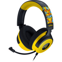 Razer Kraken V4 X - Pokémon Kanto Starters Edition, Cuffia da gioco Nero/Giallo