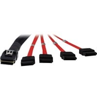 Inter-Tech SFF 8087 - 4 x SATA 1m Nero Nero/Rosso, 1 m, SFF-8087, 4 x SATA, Maschio/Maschio, Nero