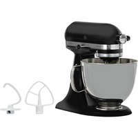 KitchenAid 5KSM125EBM robot da cucina 300 W 4,8 L Nero Nero (opaco), 4,8 L, Nero, Matte black, 220 Giri/min, 58 Giri/min, 220 Giri/min