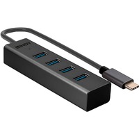 Lindy 43325 hub di interfaccia USB 3.2 Gen 1 (3.1 Gen 1) Type-C 5000 Mbit/s Grigio, Hub USB USB 3.2 Gen 1 (3.1 Gen 1) Type-C, USB 3.2 Gen 1 (3.1 Gen 1) Type-A, 5000 Mbit/s, Grigio, Alluminio, Plastica, 0,3 m