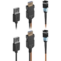 Lindy Extender HDMI 8K60 fibra MPO 100m, Estensione HDMI arancione /Nero