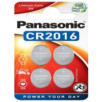 Panasonic CR-2016EL/4B batteria per uso domestico Batteria monouso CR2016 Litio Batteria monouso, CR2016, Litio, 3 V, 4 pz, 165 mAh