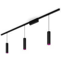 Philips Hue Perifo kit con 3 lampade a sospensione, Lampada Nero, Philips Hue White and Color ambiance Perifo kit con 3 lampade a sospensione, Luce a sospensione intelligente, Bluetooth/Zigbee, Nero, LED, Metallo, Sintetico, Lampadina/e non sostituibile/i