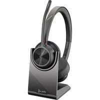 Poly Cuffie Poly VOYAGER 4320-M certificate per Microsoft Teams con supporto di ricarica, Headset Nero, Wireless, Musica e Chiamate, 162 g, Auricolare, Nero