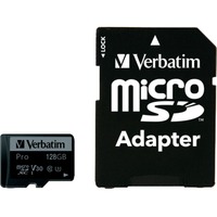 Verbatim Pro 64 GB MicroSDXC UHS Classe 10 64 GB, MicroSDXC, Classe 10, UHS, 90 MB/s, 45 MB/s