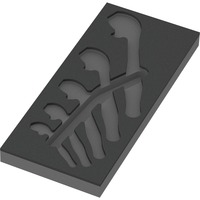 Wera 9832 Inserto in schiuma per set 6004 Joker 1, vuoto, Deposito Nero/grigio