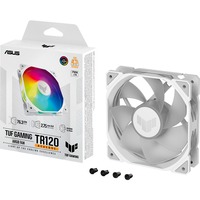 ASUS TUF GAMING TR120 ARGB REVERSE 1-pack White Case per computer Raffreddatore d'aria 12 cm Bianco, Ventola bianco/trasparente, Raffreddatore d'aria, 12 cm, 2000 Giri/min, Bianco