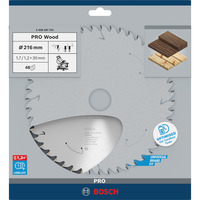 Bosch 2 608 837 723 lama circolare 21,6 cm 1 pz, Lama per sega Legno, 21,6 cm, 3 cm, 1,2 mm, 7000 Giri/min, 1,7 mm