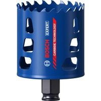 Bosch EXPERT TOUGH MATERIAL sega per trapano 1 pz, Sega a tazza Singolo, Trapano, Mattone, Plastica, Piastrelle morbide in ceramica, Acciaio inox, Legno, Nero, Blu, Rosso, Carburo di tungsteno (TC), 6 cm