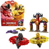 LEGO NINJAGO 71826 Battle Pack Draghi dello Spinjitzu - 2 Trottole Giocattolo, Tempio e 2 Minifigure, Giochi per Bambini 6+, Giochi di costruzione Tempio e 2 Minifigure, Giochi per Bambini 6+, Set da costruzione, 6 anno/i, Plastica, 186 pz, 357 g